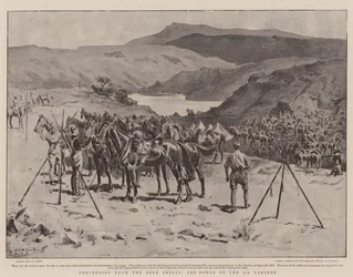 Sheltering from the Boer Shells, the Donga of the 5th Lancers